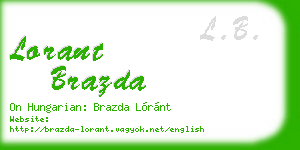 lorant brazda business card