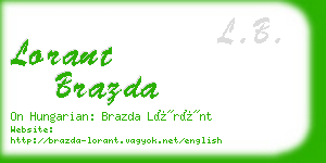 lorant brazda business card